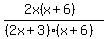 %282x%28x+%2B+6%29%29%2F%28%282x%2B3%29%28x%2B6%29%29