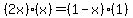 %282x%29%28x%29+=+%281-x%29%281%29