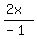 %282x%29%2F%28-1%29