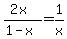 %282x%29%2F%281-x%29+=+1%2Fx