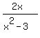 %282x%29%2F%28x%5E2+-+3%29