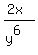 %282x%29%2F%28y%5E6%29