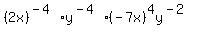 %282x%29%5E%28-4%29y%5E%28-4%29%2A%28-7x%29%5E4y%5E%28-2%29