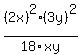 %282x%29%5E2%2A%283y%29%5E2%2F18xy