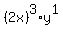 %282x%29%5E3%2Ay%5E1