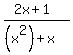 %282x%2B1%29%2F%28%28x%5E2%29%2Bx%29