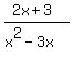 %282x%2B3%29%2F%28x%5E2-3x%29