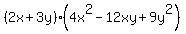 %282x%2B3y%29%284x%5E2-12xy%2B9y%5E2%29