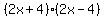 %282x%2B4%29%282x-4%29