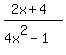 %282x%2B4%29%2F%284x%5E2-1%29+
