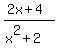 %282x%2B4%29%2F%28x%5E2%2B2%29