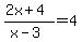 %282x%2B4%29%2F%28x-3%29=4