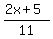 %282x%2B5%29%2F11