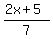 %282x%2B5%29%2F7