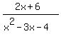 %282x%2B6%29%2F%28x%5E2-3x-4%29