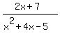 %282x%2B7%29%2F%28x%5E2%2B4x-5%29