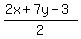 %282x%2B7y-3%29%2F2