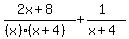 %282x%2B8%29%2F%28%28x%29%28x%2B4%29%29%2B%281%29%2F%28x%2B4%29