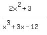 %282x%5E2%2B3%29%2F%28x%5E3%2B3x-12%29