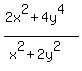 %282x%5E2%2B4y%5E4%29%2F%28x%5E2%2B2y%5E2%29