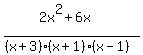 %282x%5E2%2B6x%29%2F%28%28x%2B3%29%28x%2B1%29%28x-1%29%29+
