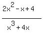 %282x%5E2+-x+%2B4%29+%2F+%28x%5E3+%2B4x%29