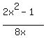 %282x%5E2-1%29%2F%288x%29