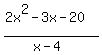 %282x%5E2-3x-20%29%2F%28x-4%29