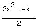 %282x%5E2-4x%29%2F2