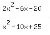 %282x%5E2-6x-20%29%2F%28x%5E2-10x%2B25%29