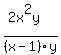 %282x%5E2y%29%2F%28x-1%29y