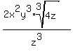 %282x%5E2y%5E3%2Aroot%283%2C+4z%29%29%2Fz%5E3