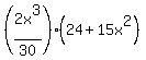 %282x%5E3%2F30%29%2824%2B15x%5E2%29