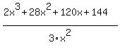 %282x%5E3+%2B+28x%5E2+%2B+120x+%2B+144%29%2F3x%5E2+