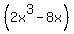 %282x%5E3-8x%29
