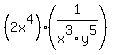 %282x%5E4%29%2A+%281%2Fx%5E3y%5E5%29+