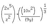 %282x%5E5%2Fz%5E2%29%2A%28%28%2810x%5E2%29%29%2F%28%289y%29%29%29%5E%281%2F3%29