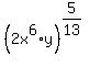 %282x%5E6%2Ay%29%5E%285%2F13%29