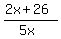 %282x+%2B+26%29%2F%285x%29