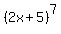%282x+%2B+5%29%5E7