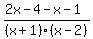%282x+-+4+-+x+-+1%29%2F%28x%2B1%29%28x-2%29