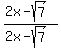 %282x+-+sqrt%287%29%29%2F%282x+-+sqrt%287%29%29