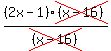 %282x-+1%29+cross%28%28+x-16%29%29+%2F+cross%28%28x-16%29%29