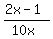 %282x-1%29%2F%2810x%29