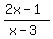 %282x-1%29%2F%28x-3%29%29