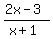 %282x-3%29%2F%28x%2B1%29