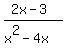 %282x-3%29%2F%28x%5E2-4x%29%29