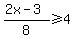 %282x-3%29%2F8%3E=4