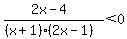 %282x-4%29%2F%28%28x%2B1%29%282x-1%29%29+%3C+0