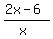 %282x-6%29%2F%28x%29